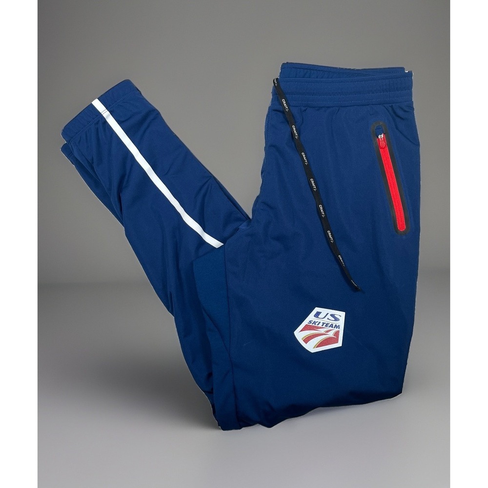 CRAFT US Ski Team Womens Training Pants Blue Warm Up Athletic Active M 30"